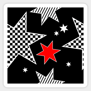 Black and white Abstract Sticker